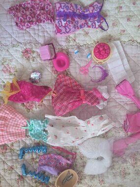 Barbie Doll Clothing Lot and Bibble Pin